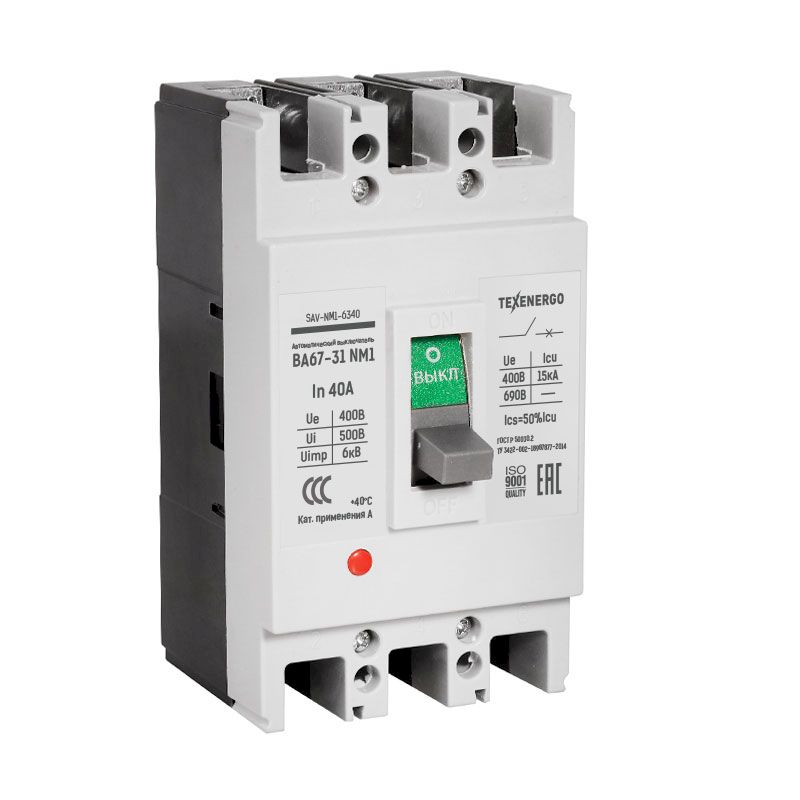 Автоматический выключатель ВА67-31 NM1-63/3P 40А 15кА Автоматический выключатель ВА67-31 NM1-63/3P 40А 15кА
