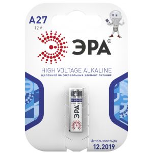 Батарейки ЭРА A27-1BL SUPER Alkaline (40/160/19200) Батарейки ЭРА A27-1BL SUPER Alkaline (40/160/19200)