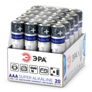Батарейки ЭРА LR03-20 bulk SUPER Alkaline (20/480/20160)