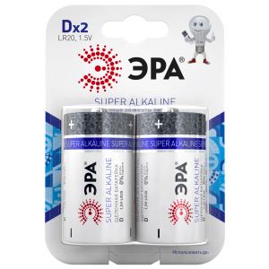 Батарейки ЭРА LR20-2BL SUPER Alkaline (12/96/3168) Батарейки ЭРА LR20-2BL SUPER Alkaline (12/96/3168)
