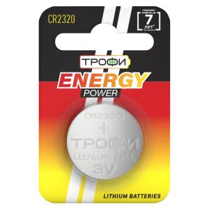 Батарейки Трофи CR2320-1BL ENERGY POWER Lithium (10/240/30240) Батарейки Трофи CR2320-1BL ENERGY POWER Lithium (10/240/30240)