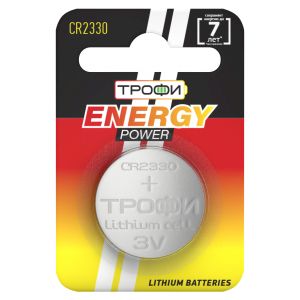 Батарейки Трофи CR2330-1BL ENERGY POWER Lithium (10/240/30240) Батарейки Трофи CR2330-1BL ENERGY POWER Lithium (10/240/30240)