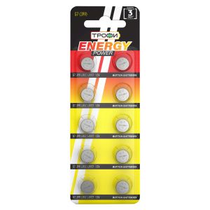 Батарейки Трофи G7 (399) LR927, LR57 ENERGY POWER Button Cell (200/1600/96000)