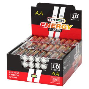 Батарейки Трофи LR6-4S promo-box ENERGY POWER Alkaline (96/384/18432) Батарейки Трофи LR6-4S promo-box ENERGY POWER Alkaline (96/384/18432)
