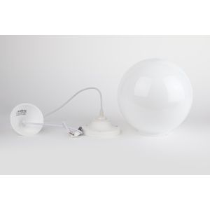 Cветильник потолочный ЭРА НСБ 01-60-251 шар опаловый подвесной на шнуре IP44 Е27 max 60 Вт d250mm Cветильник потолочный ЭРА НСБ 01-60-251 шар опаловый подвесной на шнуре IP44 Е27 max 60 Вт d250mm