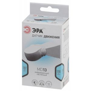 Датчик движения ЭРА MD 013 уличный для дома 1200Вт IP54 12м Датчик движения ЭРА MD 013 уличный для дома 1200Вт IP54 12м