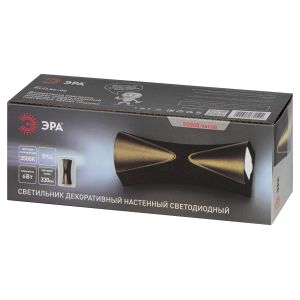 Декоративная подсветка ЭРА WL43 BK+GD светодиодная 6Вт 3500К черный/золото IP54 для интерьера, фасадов зданий Декоративная подсветка ЭРА WL43 BK+GD светодиодная 6Вт 3500К черный/золото IP54 для интерьера, фасадов зданий