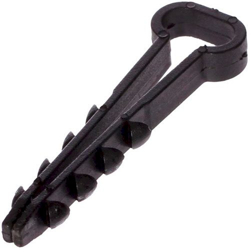 Дюбель-хомут (черный) 5-10 (уп.100шт.) для плоского кабеля Дюбель-хомут (черный) 5-10 (уп.100шт.) для плоского кабеля