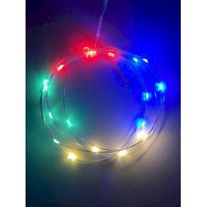 ENIN-2M ЭРА Гирлянда LED Нить 2 м мультиколор, АА, IP20 (120/3840)