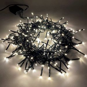 ENIN - GW ЭРА Гирлянда LED Нить Мишура 3,9 м зеленый провод, теплый свет,  220V (24/576)