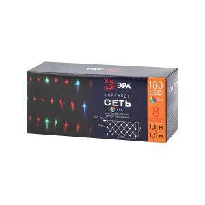ENIS-01R ЭРА Гирлянда LED Сеть 1,8 м*1,5 м RGB, 220V, IP20 (60/720)
