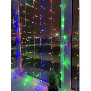 ENIZ-01M ЭРА Гирлянда LED Дождь/Занавес 1,8 м*1,5 м мультиколор 8 режимов, 220V, IP20 (60/720)