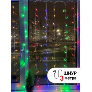 ENIZ-01M ЭРА Гирлянда LED Дождь/Занавес 1,8 м*1,5 м мультиколор 8 режимов, 220V, IP20 (60/720)