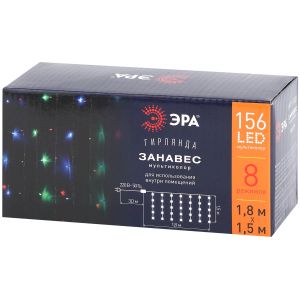 ENIZ-01M ЭРА Гирлянда LED Дождь/Занавес 1,8 м*1,5 м мультиколор 8 режимов, 220V, IP20 (60/720)