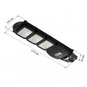 ЭРА Консольный светильник на солн. бат.,SMD, 60W, с датч. движ., ПДУ,1000lm, 5000К, IP65 (6/90)