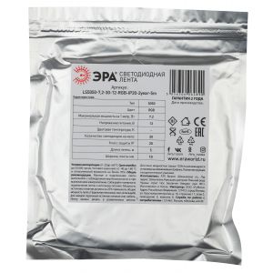 ЭРА Лента светодиодная LS5050-7,2-30-12-RGB-IP20-2year-5m (120/3600)
