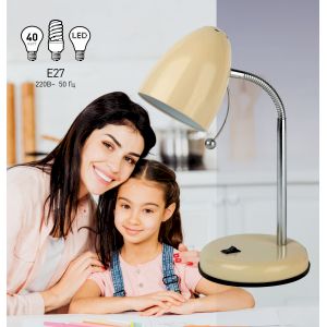 ЭРА наст.светильник N-116-Е27-40W-BG бежевый (16/96) ЭРА наст.светильник N-116-Е27-40W-BG бежевый (16/96)