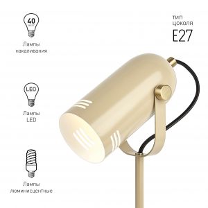 ЭРА наст.светильник N-117-Е27-40W-BG бежевый (12/48)