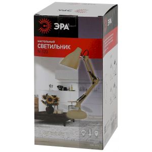 ЭРА наст.светильник N-123-Е27-40W-BG бежевый (12/96) ЭРА наст.светильник N-123-Е27-40W-BG бежевый (12/96)