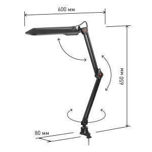 ЭРА наст.светильник NL-201-G23-11W-BK черный (12/216)