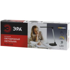 ЭРА наст.светильник NLED-456-10W-BK-S черный с серебром (12/144)