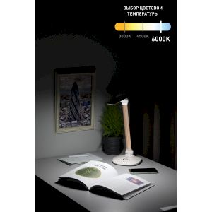 ЭРА наст.светильник NLED-456-10W-W-G белый с золотом (12/144) ЭРА наст.светильник NLED-456-10W-W-G белый с золотом (12/144)