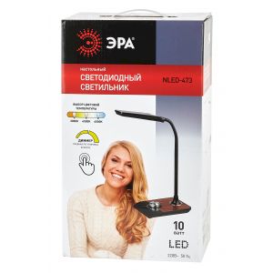 ЭРА наст.светильник NLED-473-10W-BK черный с деревом (6/72) ЭРА наст.светильник NLED-473-10W-BK черный с деревом (6/72)