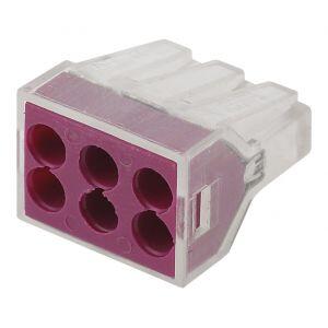 ЭРА NO-222-28 Клемма СМК, серия 106, 6 отверстий, 1.0-2.5мм2 (упак. 4 шт.) (4/3600/64800)