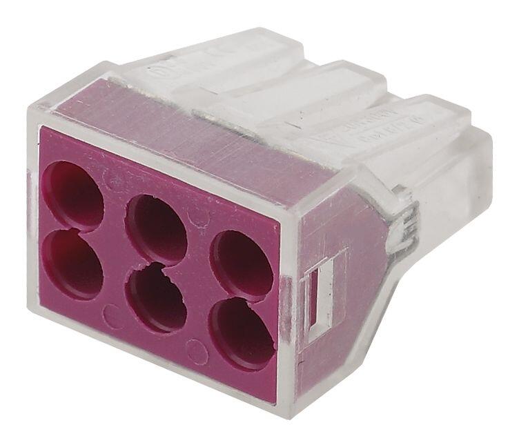 ЭРА NO-222-28  Строительно-монтажная клемма СМК, модель 106, 6 отверстий, 1.0-2.5мм2 (уп.4шт.) (4/36