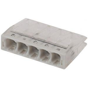 ЭРА NO-224-37 Клемма СМК компактная с пастой, серия 245, 5 отверстий, 0,5-2,5 мм2 (упак. 100 шт.) (1 ЭРА NO-224-37 Клемма СМК компактная с пастой, серия 245, 5 отверстий, 0,5-2,5 мм2 (упак. 100 шт.) (1