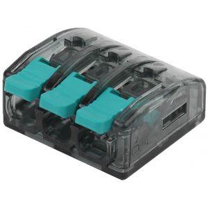 ЭРА NO-224-50 Клемма СМК компактная, серия 413 с рычагом, 3 отверстия, 0,5-4 мм2 (упак. 2 шт.) (60/1