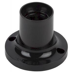 ЭРА Патрон Е27 потолочный, бакелит, черный (x50) (50/200/4800)