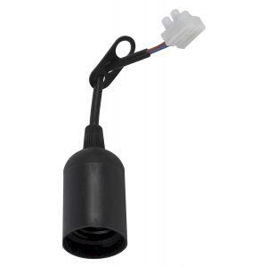 ЭРА Патрон Е27 с клеммной колодкой,пластик,черный (50/200/6000)