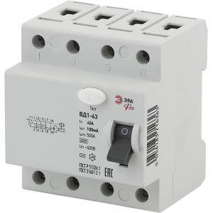 ЭРА Pro Устройство защитного отключения NO-902-61 УЗО ВД1-63 3P+N 40А 100мА (45/945) ЭРА Pro Устройство защитного отключения NO-902-61 УЗО ВД1-63 3P+N 40А 100мА (45/945)