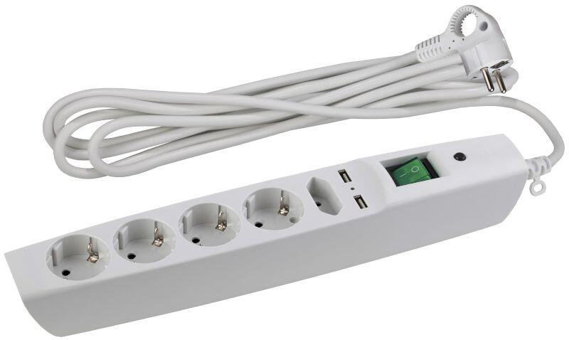 ЭРА Сет. фильтр SFU-5es-2m-W надеж. защита, с/з, с выкл, 5гн+2USB, 2м,, 10А, шторки, белый (20/240) ЭРА Сет. фильтр SFU-5es-2m-W надеж. защита, с/з, с выкл, 5гн+2USB, 2м,, 10А, шторки, белый (20/240)