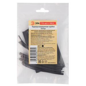 ЭРА Термоусаживаемая трубка ТУТнг (2:1) 1.5, 2.5, 3, 3.5, 4, 5, 6, 8, 10 черная (по 2 шт. 10см) (500