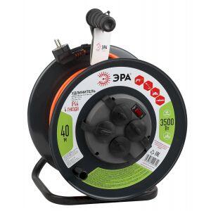 ЭРА Удлинитель силовой RMx-4es-3x1.5-40m-IP44 на м. катушке c/з 4 гн 40м ПВС 3х1.5 (1/33)