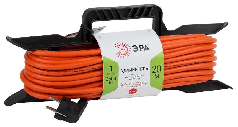 ЭРА Удлинитель силовой UFx-1e-3x1.5-20m-IP44 на рамке c/з 1 гн 20м ПВС 3x1.5 (5/90)