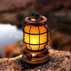 Фонарь кемпинговый светодиодный ЭРА KB-801 "Факел" на батарейках 2 режима (холодный + пламя)