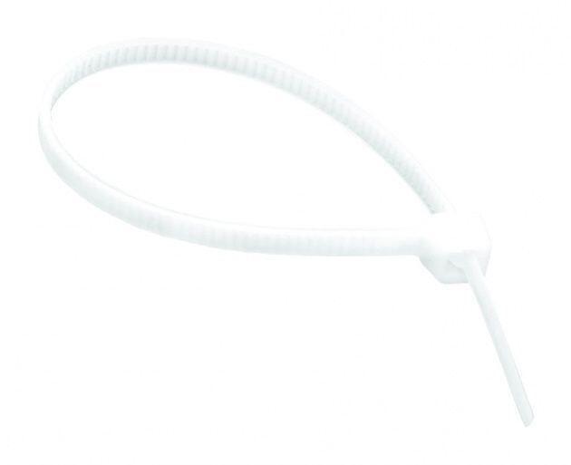 Хомут   2,5х100 мм     нейлон       белый (50шт в уп.)
