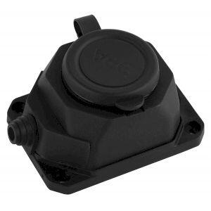 K-1e-B-IP44 ЭРА Колодка каучуковая с/з 1гн 16A IP44 черная (24/240/1440)