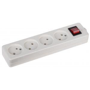 K-4s ЭРА Колодка 4гн, без зазeмл, с выкл (10/40/960)