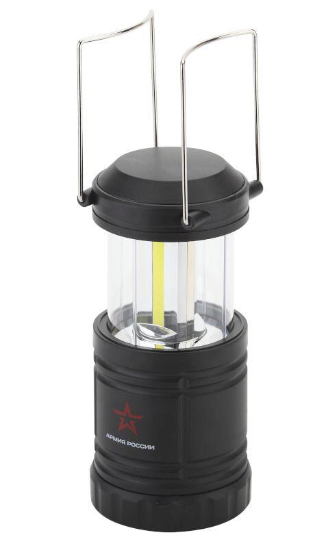 KB-502 Фонари АР АРМИЯ РОССИИ кемпинг Заря [3 COB х 1,5Вт, пласт, складной, магнит, крючок, 3xAA, ка