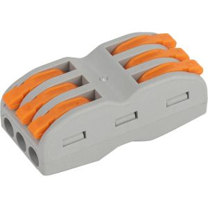 Клемма ЭРА СМК серия 423 проходная 3 плюса с рычагом 0.08-4мм2 упаковка 50 шт