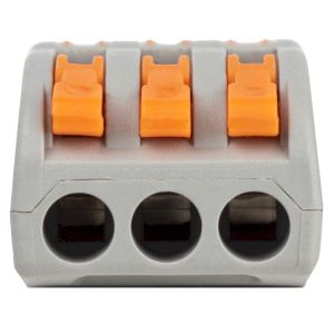 Клемма ЭРА СМК серия 423 проходная 3 плюса с рычагом 0.08-4мм2 упаковка 50 шт