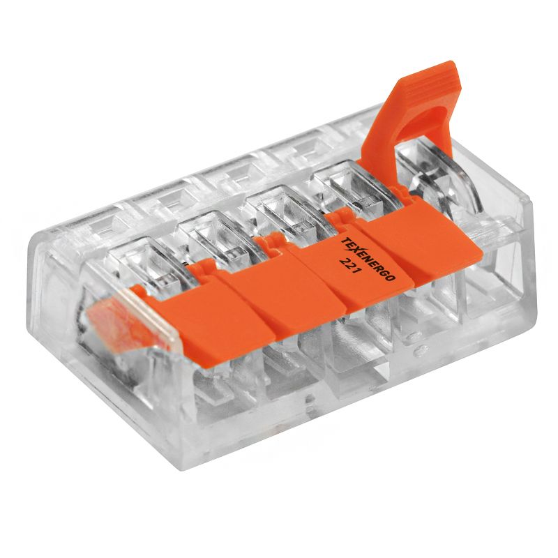 Клеммы 221-415 Texenergo 0,2-4 мм2 (уп. 50шт.) Клеммы 221-415 Texenergo 0,2-4 мм2 (уп. 50шт.)