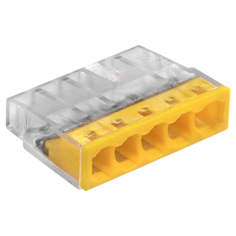 Клеммы 2273-205 Texenergo 0,5-2,5мм2 на 5 провод. (уп. 100шт.) Клеммы 2273-205 Texenergo 0,5-2,5мм2 на 5 провод. (уп. 100шт.)