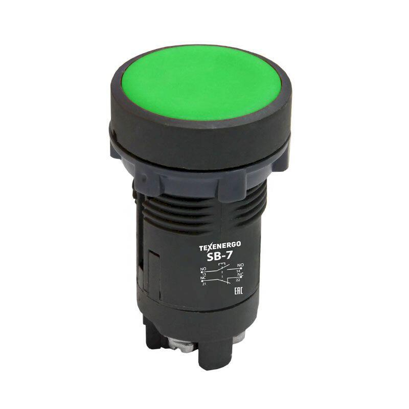 Кнопка SB-7 1з+1р «Пуск» зеленый Кнопка SB-7 1з+1р «Пуск» зеленый