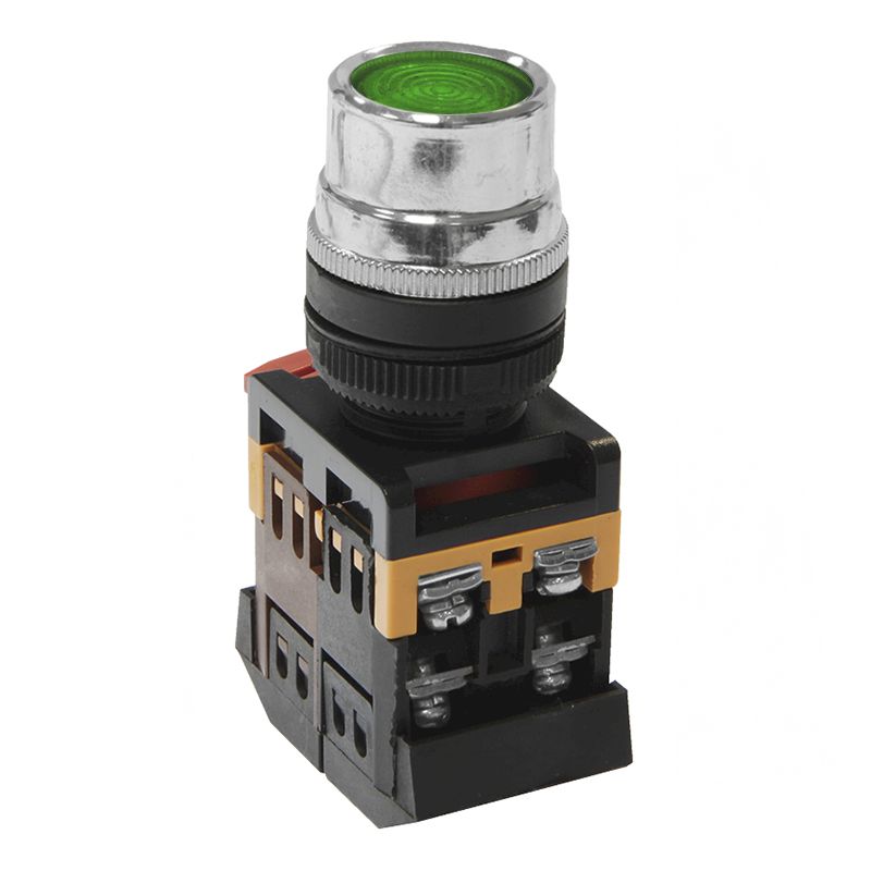 Кнопочный выключатель ABLF-22 зеленая с подсветкой 1з+1р 230В Кнопочный выключатель ABLF-22 зеленая с подсветкой 1з+1р 230В