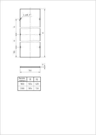 Комплектующие к ВРУ Панель боковая 1800х450 IP31  RAL 7035 серый TEXENERGO (1654х346)